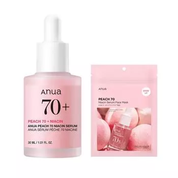 ANUA Peach 70 Niacin Serum 30 мл Peach 70 Niacin Pack 7 Piece Set Skin Care Set Skin Tone Care Luminous Skin Dewy Skin Moisturizing Dead Skin Pore Care