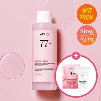 Anua Peach 77 Niacin Essence Toner 250 мл специальный (1 упаковка маски + 60 ватных дисков)