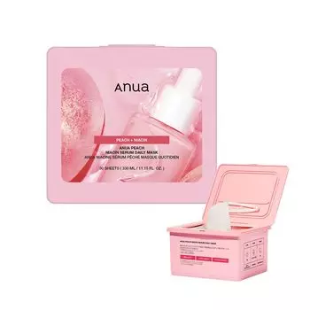 ANUA Peach Niacin Serum Daily Mask Pack 30 шт. Маска для лица Luminous Skin Moisturing Увлажняющая текстура Омертвевшая кожа Сухая кожа Смешанная кожа Ежедневная маска