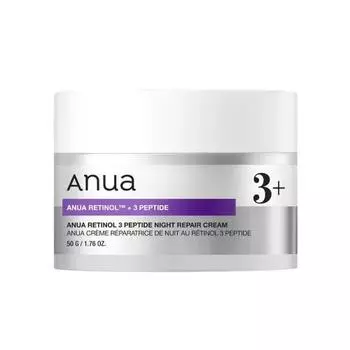 ANUA Retinol 3 Peptide Night Repair Cream 50 г Увлажняющий крем для пор с ретинолом Крем с ретинолом Уход за кожей Корейский крем Корейская косметика [Официальный/Оригинальный