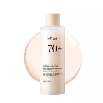ANUA Rice 70 Glow Milky Toner 250 мл Лосьон Увлажняющий уход за тоном кожи Увлажняющий лосьон для сухой кожи Смешанная кожа Рисовый молочный тонер Уход за кожей Корейский