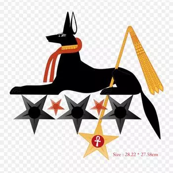 Анубис Шакал Древний Египет Анубис термопереносная печать виниловые нашивки наклейки для одежды DIY аппликации моющиеся нашивки