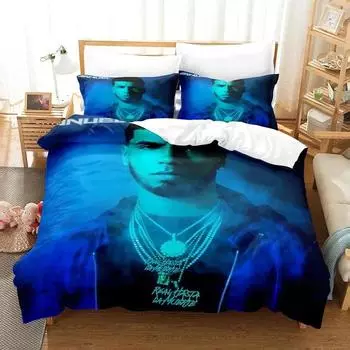 Anuel Aa Real Hasta La Muerte Комплект постельного белья для мальчиков и девочек Twin Queen Size Пододеяльник Наволочка Кровать для мальчиков и взрослых Домашний текстиль 70x133cm 2pcs