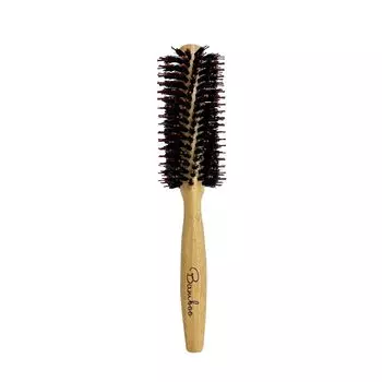 ANUSHI Roll Natural Animal Hair Tip Pin Hair Shine Blow Brush Comb Comb Bamboo SDGs Product [Bamboo Brush]