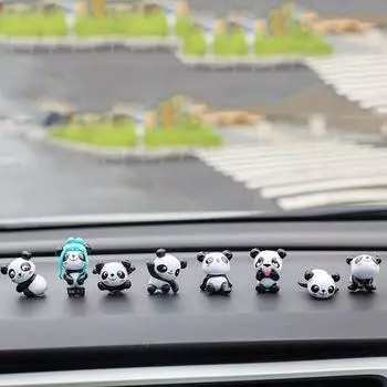 AO&G фигурка для интерьера автомобиля, Panda Party 8P, 1 шт., корейский автомобильный аксессуар
