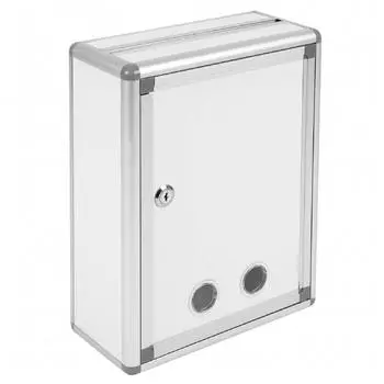 Aoakua запираемая совместимая с бюллетенями для голосования формата А4, большая серебристая коробка W26 см, бумага, коробка, коробка, коробка, коробка и т. д.. Слот, Белый,