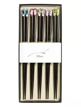 Aoba Chopsticks Gift Set 5 Pieces Cat Festival [542186] чёрный