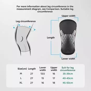 AOLIKES 1 пара 7-миллиметровых наколенников для восстановления после травм - неопреновый наколенник для поддержки колена для приседаний, бега и тренировок в спортзале M