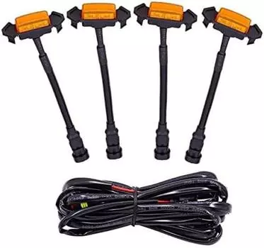 Aoling Grill Marker with Waterproof Cable Grill Marker Compatible with Toyota Tacoma Amber Set of 4 2016-2018