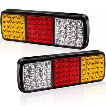 Aoling Truck Tail Lamp Trailer Tail Lamp Truck Tail Light Trailer Tail Cargo Trailer Camping Trailer General Purpose 75 LED Red Yellow White Small