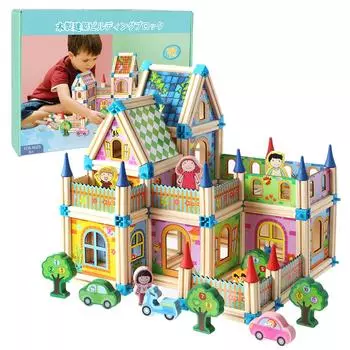 AOMIKS Сборочная игрушка 3D головоломка блоки деревянные строительные блоки строительные блоки набор для творчества развивающие игрушки для мальчиков и девочек тренировка мозга креативность зелёный