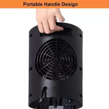 Aoresac Портативный электрический обогреватель 750 Вт/1500 Вт, 2 скорости, PTC, быстрый нагрев, керамический вентилятор для обогрева помещения