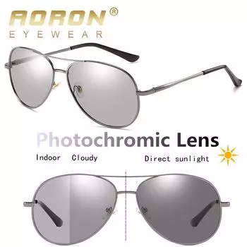 AORON фотохромные поляризационные солнцезащитные очки классический дизайн очки для спорта на открытом воздухе рыбалка вождение для мужчин подарки серый