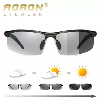 AORON модные фотохромные поляризационные солнцезащитные очки мужские солнцезащитные очки для вождения защитные очки для водителя UV400 антибликовые очки