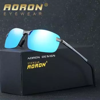 AORON модные поляризационные солнцезащитные очки, классические очки, брендовый дизайн, очки с защитой UV400, очки в металлической оправе