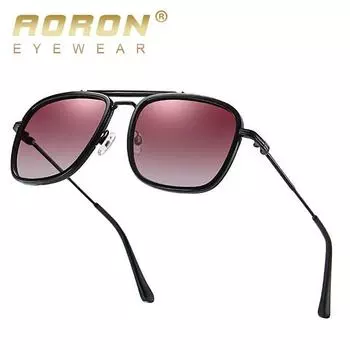 AORON модные солнцезащитные очки в квадратной оправе для мужчин и женщин, уличные классические поляризационные солнцезащитные очки, очки унисекс серый