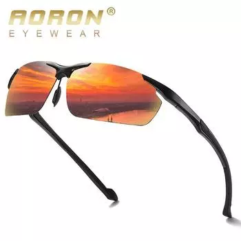 AORON Поляризованные солнцезащитные очки в алюминиево-магниевой оправе для мужчин, очки для вождения