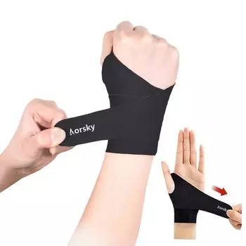 Aorsky Wrist Strong Support Cross Pressure Высокоэластичная крестообразная фиксация Удобный для мышц Общий один размер Подходит для правой руки, фиксированный,