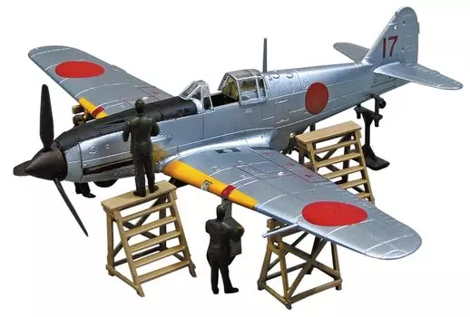 AOSHIMA Aircraft Series Type 3 Hien Type 2 Увеличенный прототип Модифицированная пластиковая модель Литье Цвет 1/72 No.1 Ki61-II