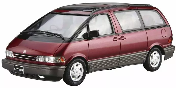 Aoshima Bunka Kyozai 124 The Model Car Series No.115 Toyota TCR11W Estima Twin Moonroof 1990 Plastic Model