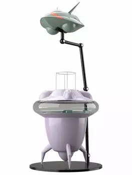 Aoshima Bunka Kyozai Future Shonen Conan No.6 Летающая машина I и II в масштабе 1/32 и 1/144, пластиковая модель белого цвета