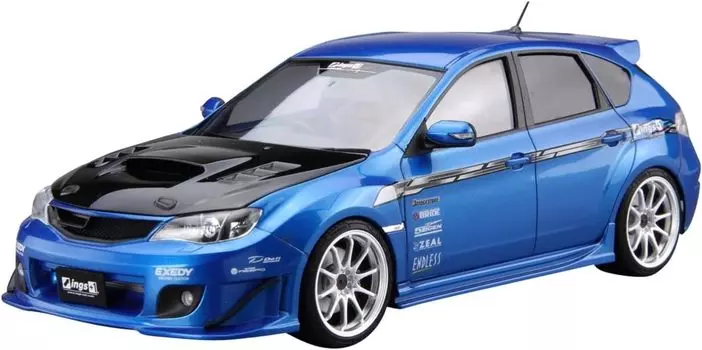 Aoshima Bunka Kyozai Серия Тюнингованные автомобили Subaru ings GRB Impreza WRX STI Пластиковая модель 1/24 №35 07 (Машина)