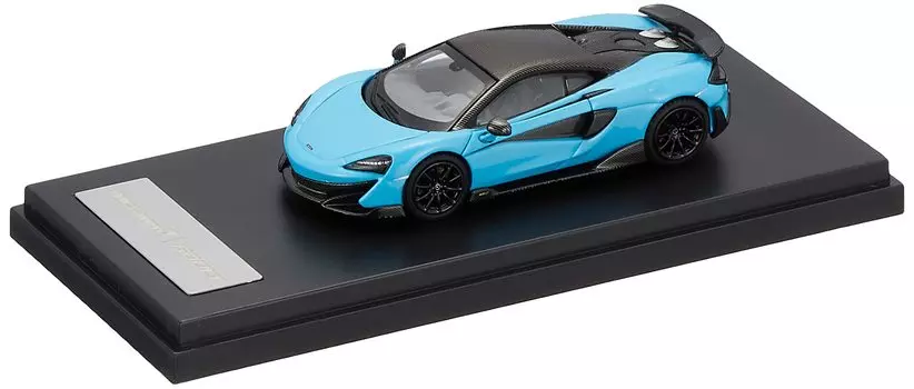 Aoshima Bunka Kyozai Skynet Car McLaren 600LT Curacao Blue Finished Product TheMini 1/64 синий