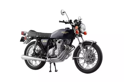 Aoshima Bunka Kyozai Skynet Готовый мотоцикл Honda CB400FOUR Лазурно-синий лак ООО. 1/12