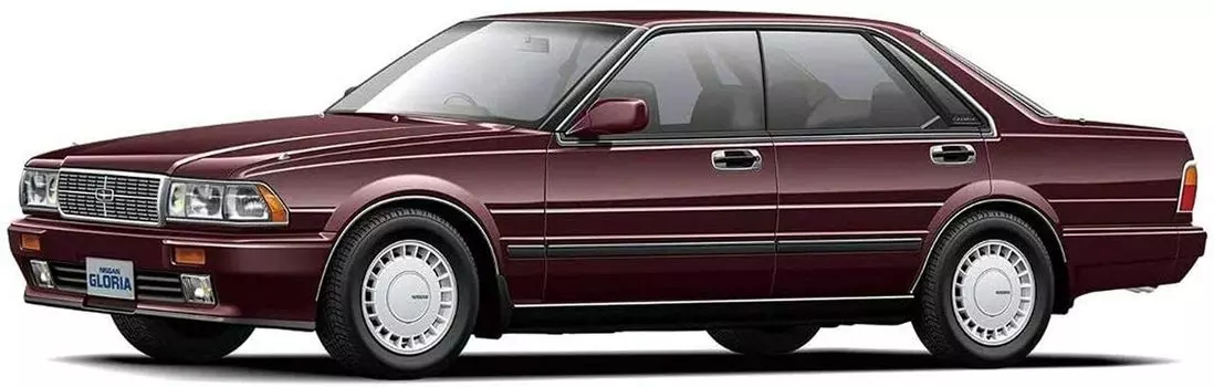 Aoshima Bunka Kyozai The Model Car Series Nissan Y31 V20 Twin Cam Turbo Gran Turismo SV 1987 Пластиковая модель 1/24 № 62 Cedric/Gloria