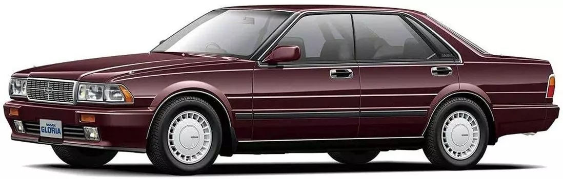 Aoshima Bunka Kyozai The Model Car Series Nissan Y31 V20 Twin Cam Turbo Gran Turismo SV 1987 Пластиковая модель 1/24 № 62 Cedric/Gloria