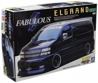 Aoshima Bunka Kyozai VIP American Series Fabless Nissan Elgrand Plastic Model 1/24 No.29