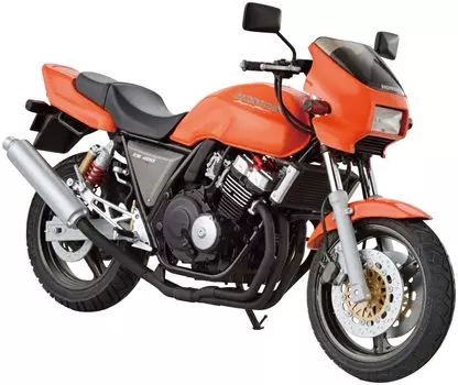 Aoshima Bunka Kyozaisha 112 The Bike Series No.37 Honda NC31 CB400 SUPER FOUR Version R 1995 Пластиковая модель Литье Цвет