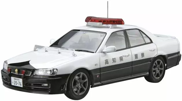 Aoshima Bunka Kyozaisha 124 Модель автомобиля серии SP Nissan ER34 Skyline Patrol Car 2001 Пластиковая модель