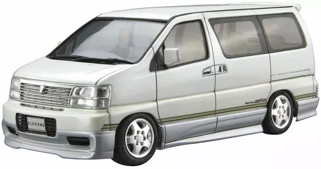 Aoshima Bunka Kyozaisha 124 Модель автомобиля серии № 123 Nissan E50 Elgrand 1999 года, пластиковая модель