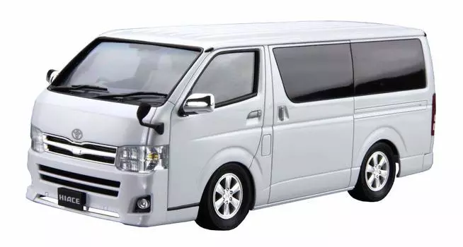 Aoshima Bunka Kyozaisha 124 Модель автомобиля серии № 6 Toyota TRH200V Hiace Super GL 2010 Пластиковая модель