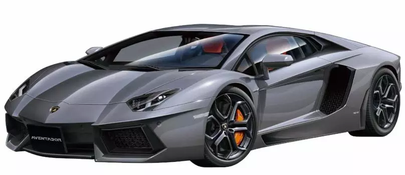 Aoshima Bunka Kyozaisha 124 Super Car Series No.7 Lamborghini Aventador Plastic Model