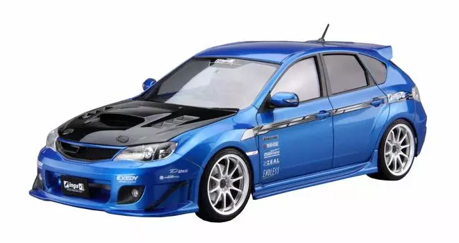 Aoshima Bunka Kyozaisha 124 The Tuned Car Series No.35 Subaru ings GRB Impreza WRX STI 2007 Пластиковая модель