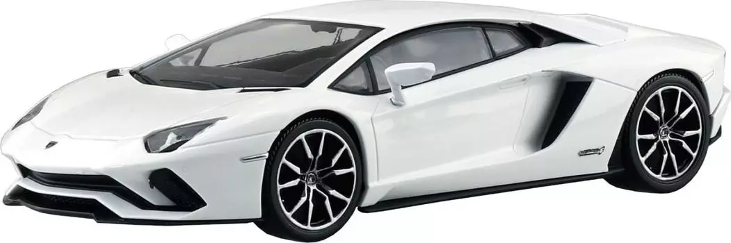 Aoshima Bunka Kyozaisha 132 Raku Plastic Snap Kit No.07-PW Lamborghini Aventador S Pearl White Color-coded Plastic Model (Car)