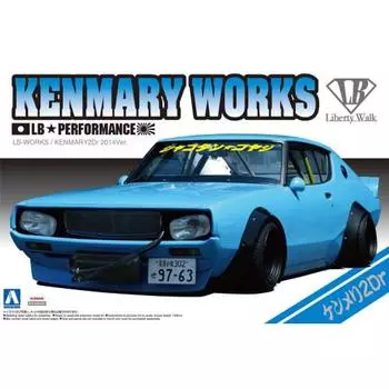 Aoshima Bunka Kyozaisha 1/24 Liberty Walk Series No.6 Nissan Skyline Kenmeri 2Dr 2014Ver. Plastic model