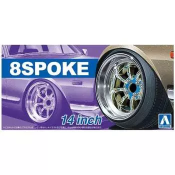 Aoshima Bunka Kyozaisha 1/24 The Tuned Parts Series № 43 8 спиц 14 дюймов пластиковые детали модели