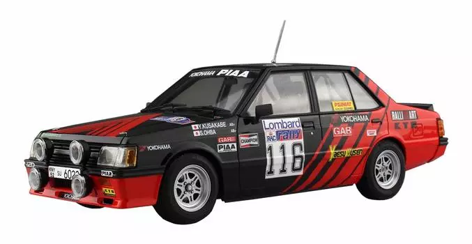 Aoshima Bunka Kyozaisha BEEMAX Series Mitsubishi Lancer Turbo 1984 RAC Rally Технические характеристики Пластиковая модель 1/24 № 25