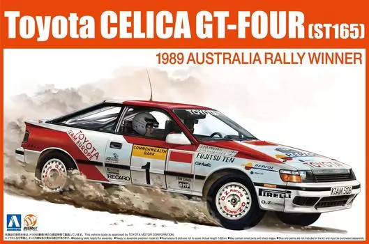 Aoshima Bunka Kyozaisha BEEMAX Series Toyota Celica ST165 1989 Australian Rally Технические характеристики Пластиковая модель 1/24 № 1 GT-FOUR