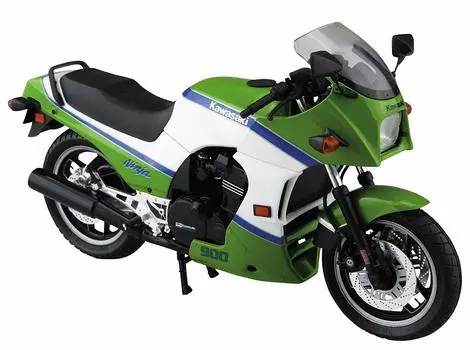 Aoshima Bunka Kyozaisha Bike Series Kawasaki GPZ900R Ninja A2 Type Plastic Model 1/12 No.43
