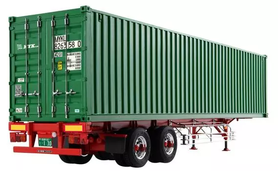 Aoshima Bunka Kyozaisha Heavy Freight Series 40-футовый морской контейнерный прицеп двухосного типа, пластиковая модель 1/32 № 6