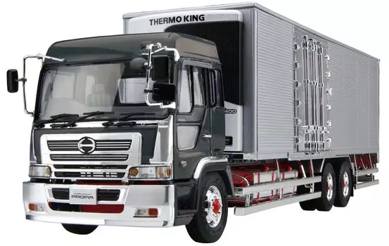Aoshima Bunka Kyozaisha Heavy Freight Series Hino Profia Teravi FR Hyster Short Refrigerated Van Thermo King Пластиковая модель 1/32 № 2 и