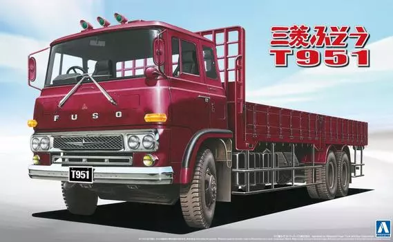 Aoshima Bunka Kyozaisha Heavy Freight Series Mitsubishi Fuso T951 Late Model Flat Body Plastic Model 1/32 No.15