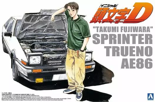 Aoshima Bunka Kyozaisha Initial D Takumi Fujiwara 86 Trueno Volume 1 Specification Scale Plastic Model No.5 1/24