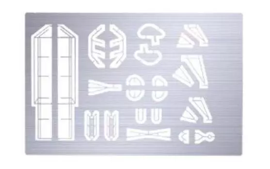 Aoshima Bunka Kyozaisha Iron Clad Detail Up Parts Italian Submarine Outfitting Parts Parts 1/350 19/27 Photo-Etched