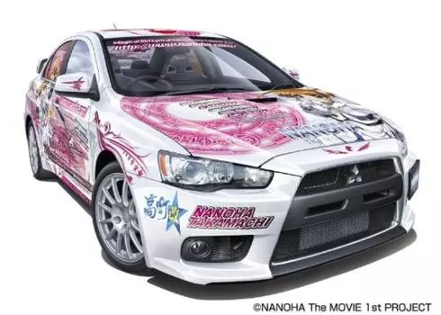 Aoshima Bunka Kyozaisha Itasha Magical Girl Lyrical Nanoha The MOVIE 1st Nanoha Takamachi Lancer Evolution X 1/24 No.17