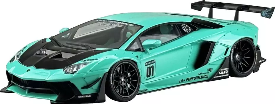Aoshima Bunka Kyozaisha Liberty Walk Series LB Works Lamborghini Aventador Limited Edition Пластиковая модель 1/24 № 21 Ver.2